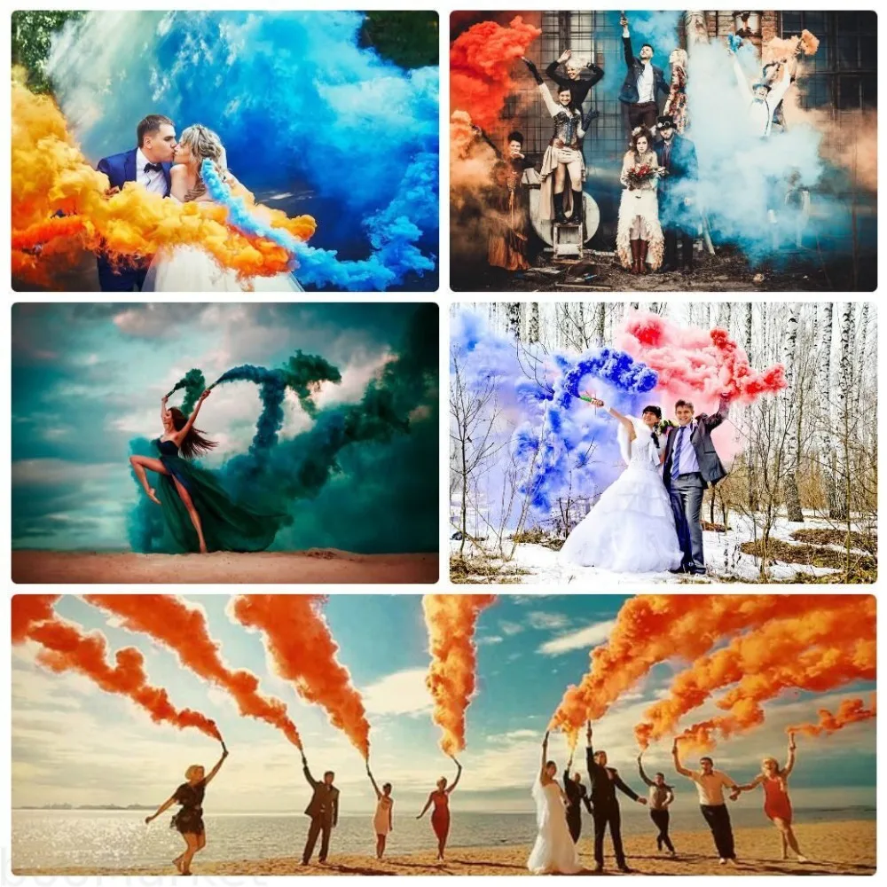 Photography Interest - Tongkat Asap Warna-warni untuk Pernikahan, Dekorasi