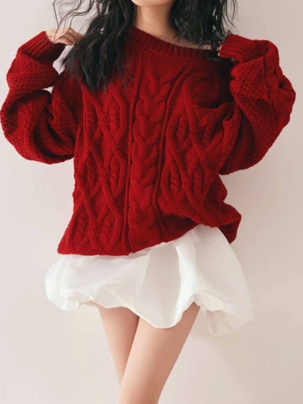 Sweter Merah Gadis Studio Seni - Photography Young ulasan dan harga