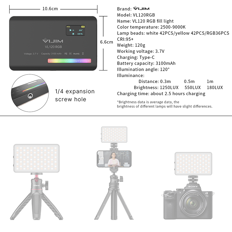 Ulanzi VL120 RGB Kamera Lampu  - Photography Gear ulasan dan harga